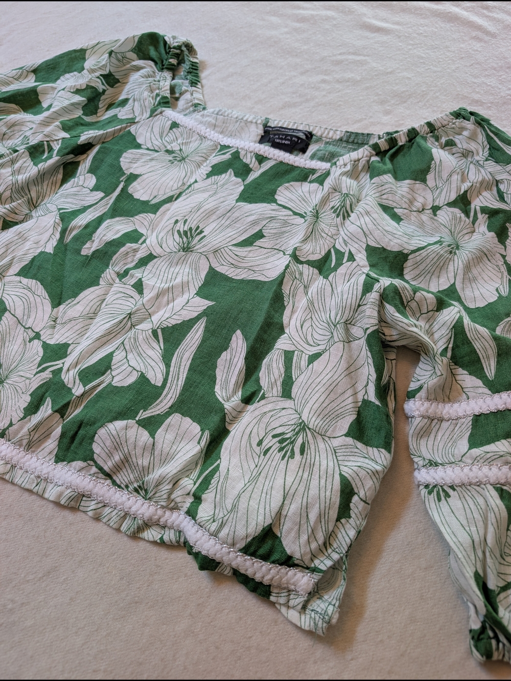 100% Linen Tahari Blouse XL